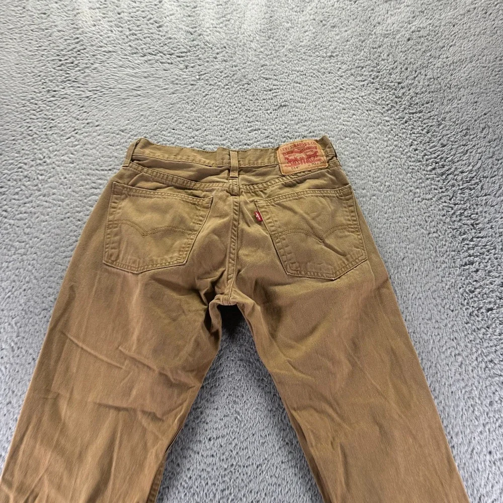 Levi's 514 Pant Men 30x32 Brown Cotton Chino Straight Leg Preppy Business Office